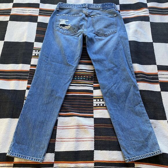 Abercrombie & Fitch Ames Low Rise Button Fly Slim Boyfriend Distressed Jeans. 26 - Picture 2 of 9